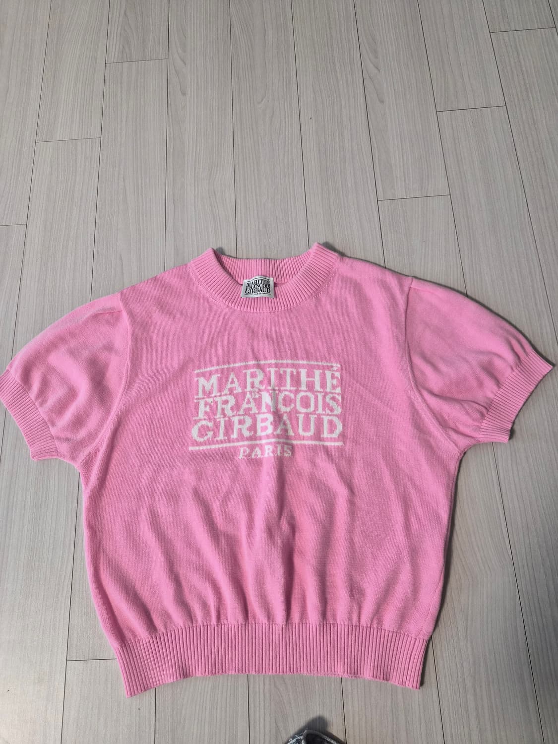 [정품] 마리떼 프랑소와 저버 클래식 로고 반팔 니트 (핑크/OS) 상품이미지4
