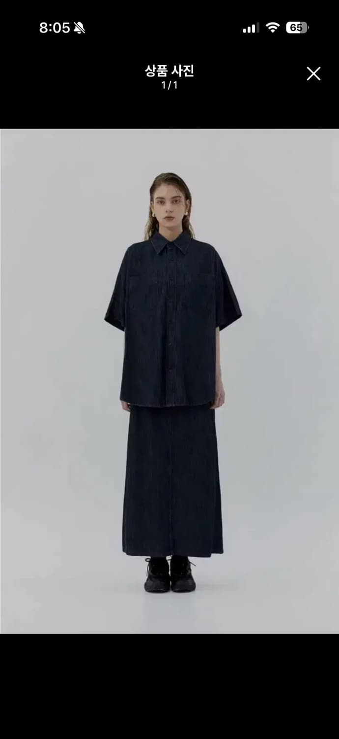 트리밍버드 로우 리벳 데님 셋업 상품이미지1