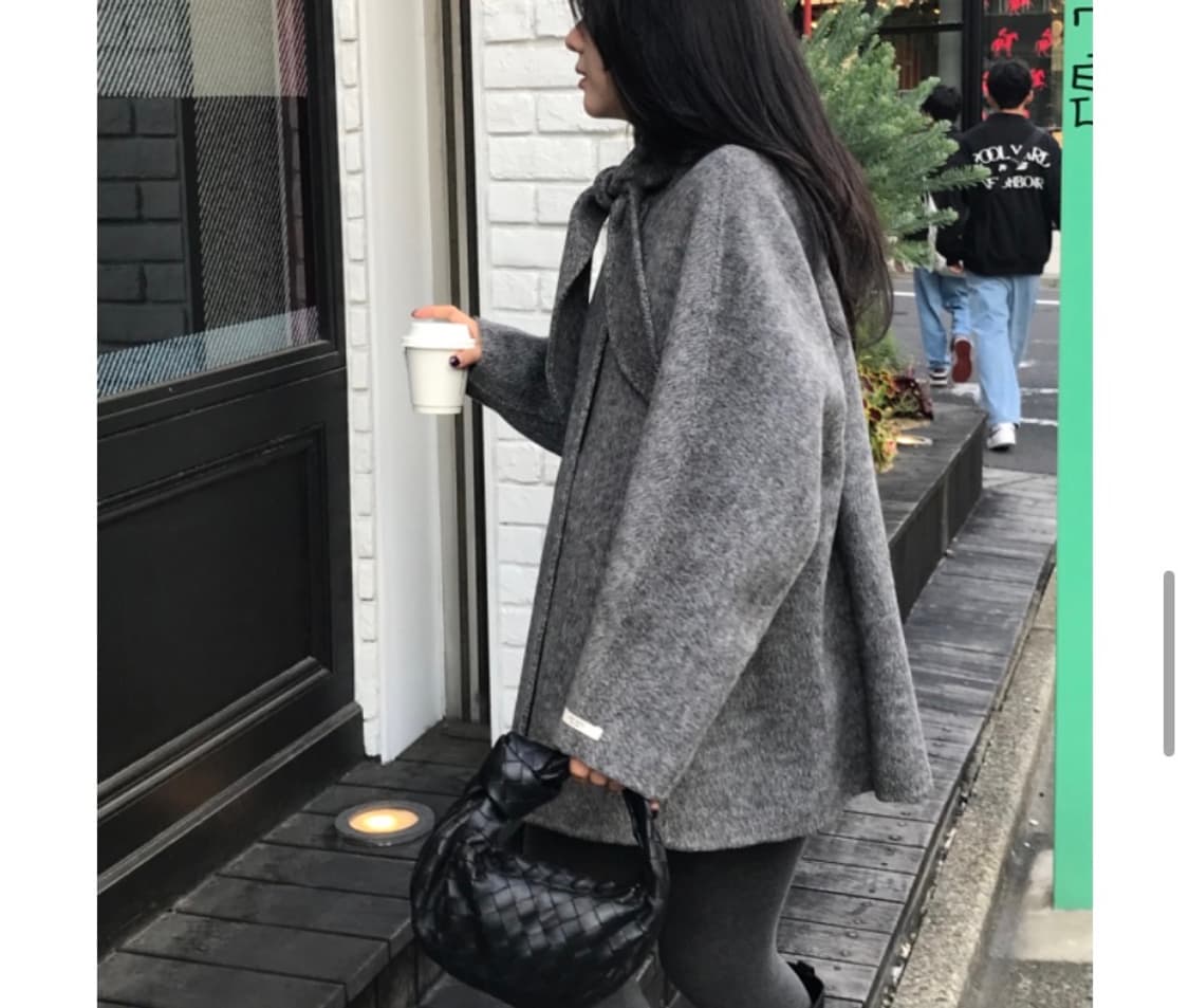 유이니 스카프 핸드메이드 하프코트 상품이미지2