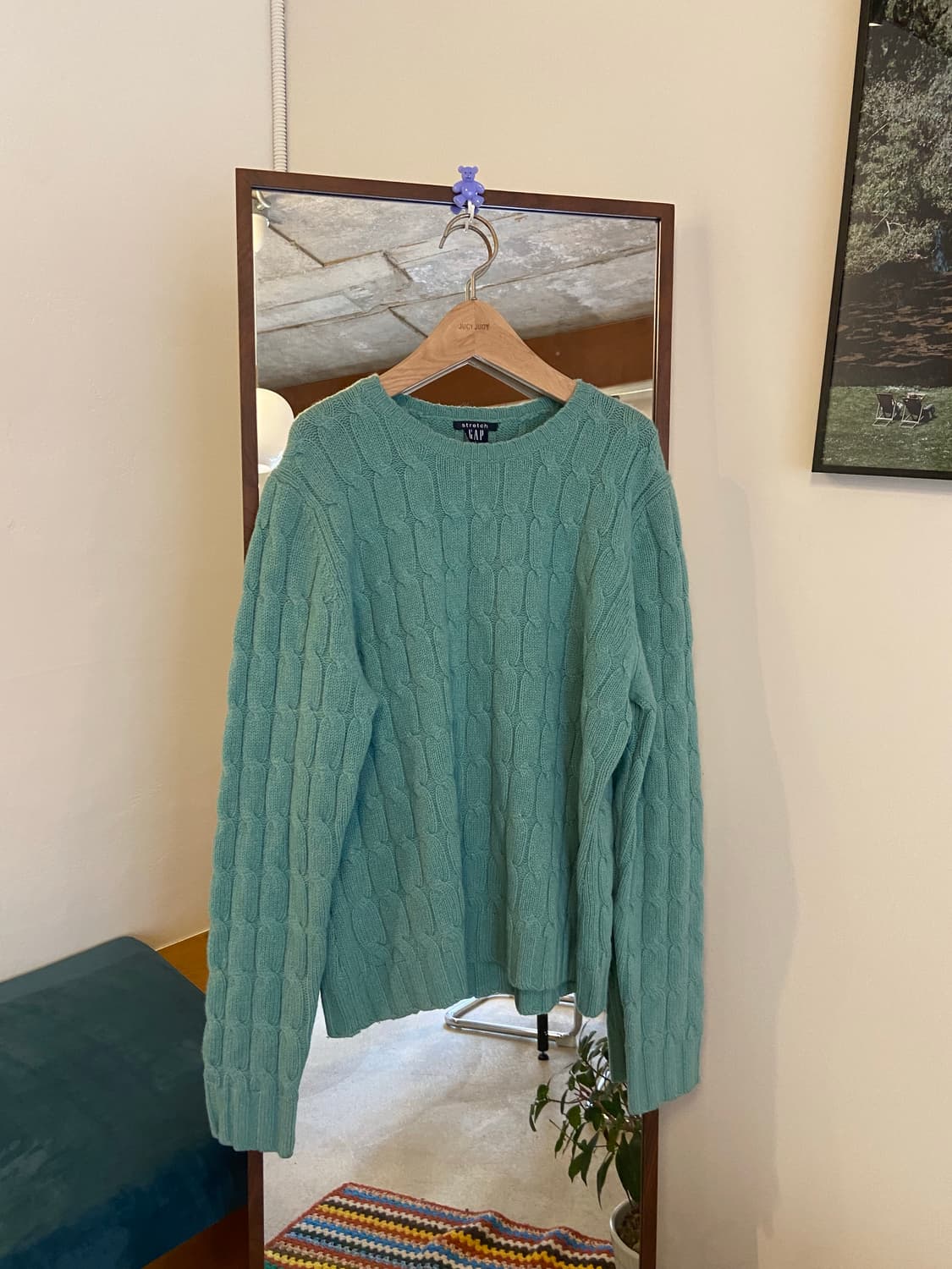 GAP 갭 케이블 니트 스웨터 민트 상품이미지1