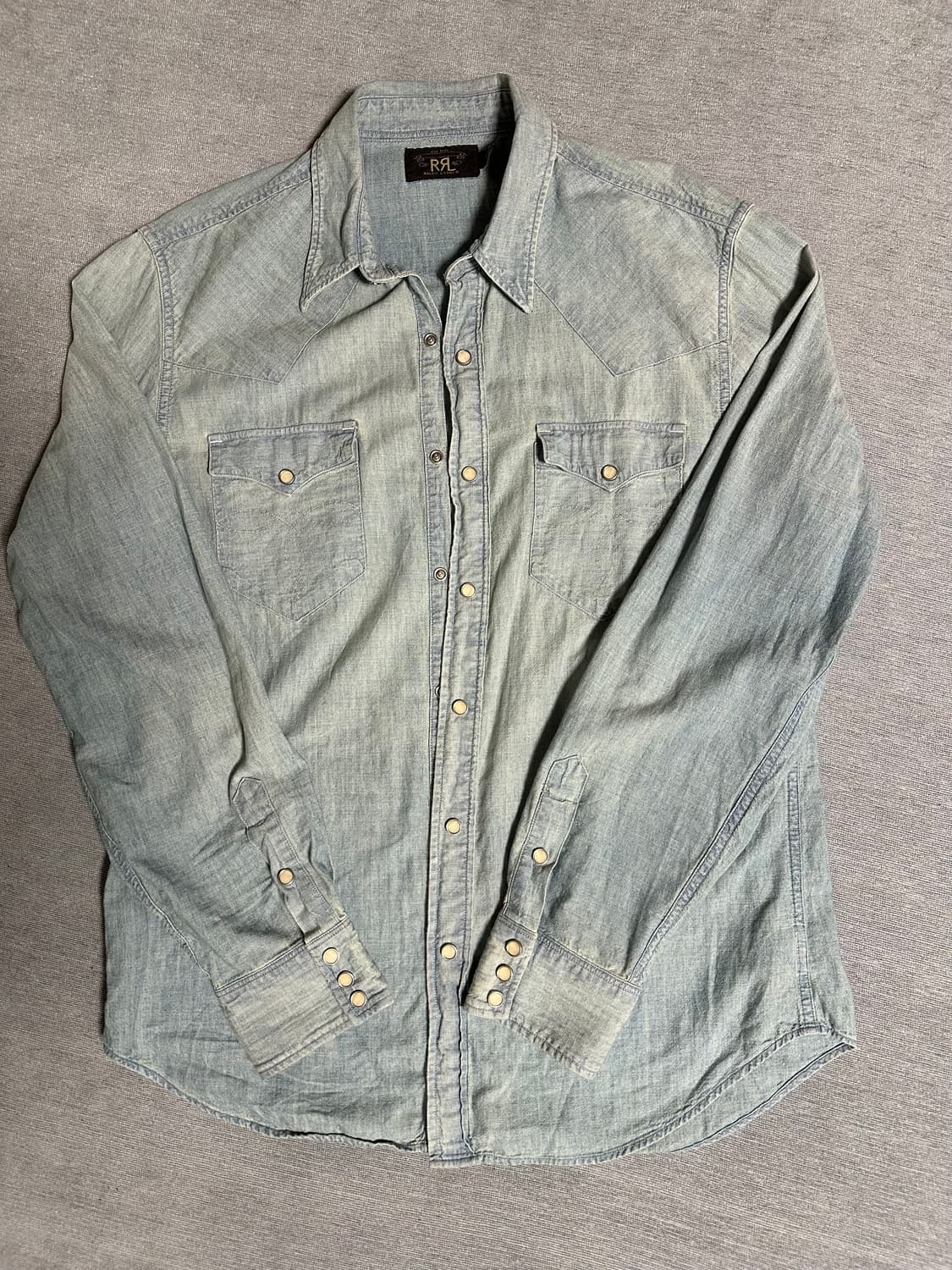 더블알엘 rrl 샴브레이 웨스턴 셔츠 L 판매 상품이미지2