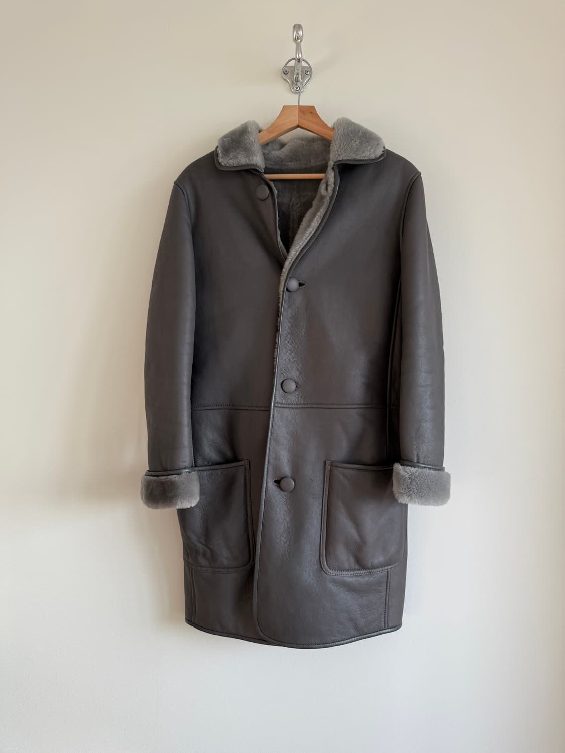 SIHWA 리얼 램스킨&퍼 무스탕 코트 상품이미지2