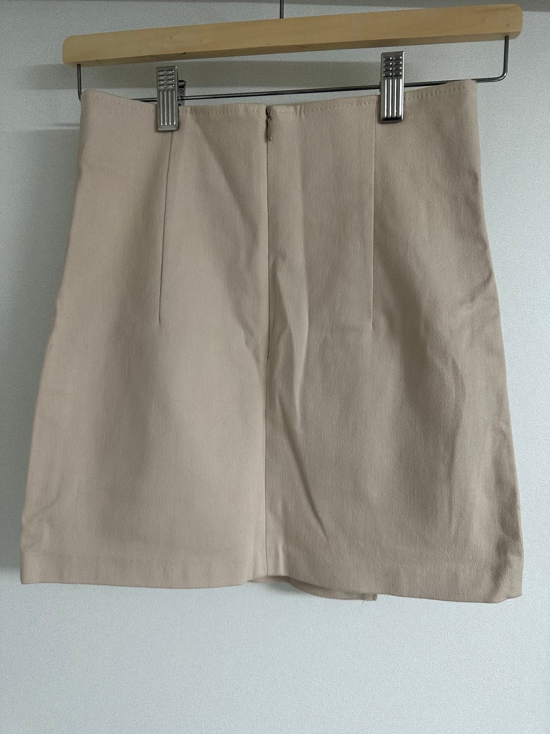 베이지 하이웨스트 언발 스커트 상품이미지2