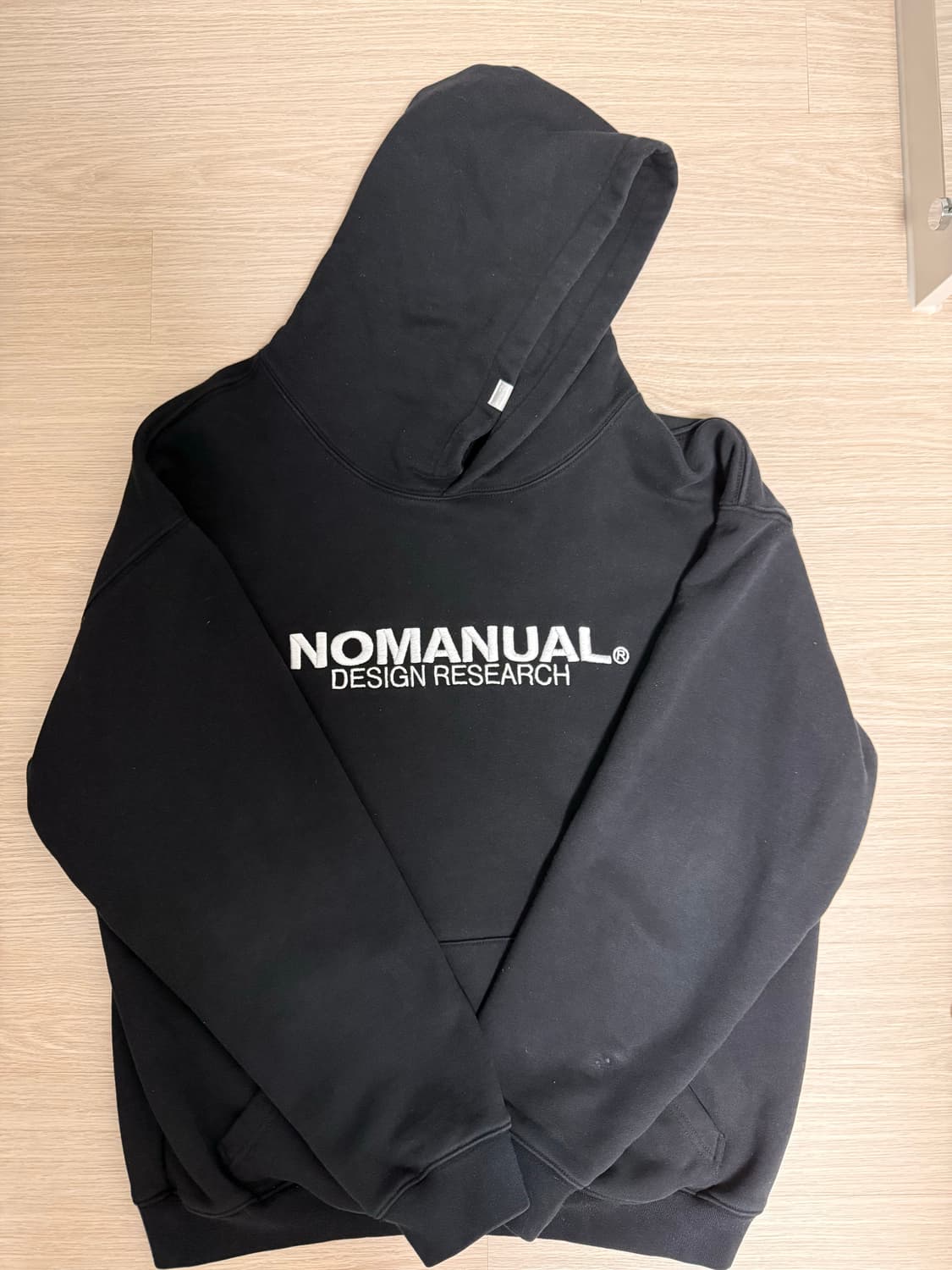 노매뉴얼 DR LOGO  블랙 후디티 상품이미지1