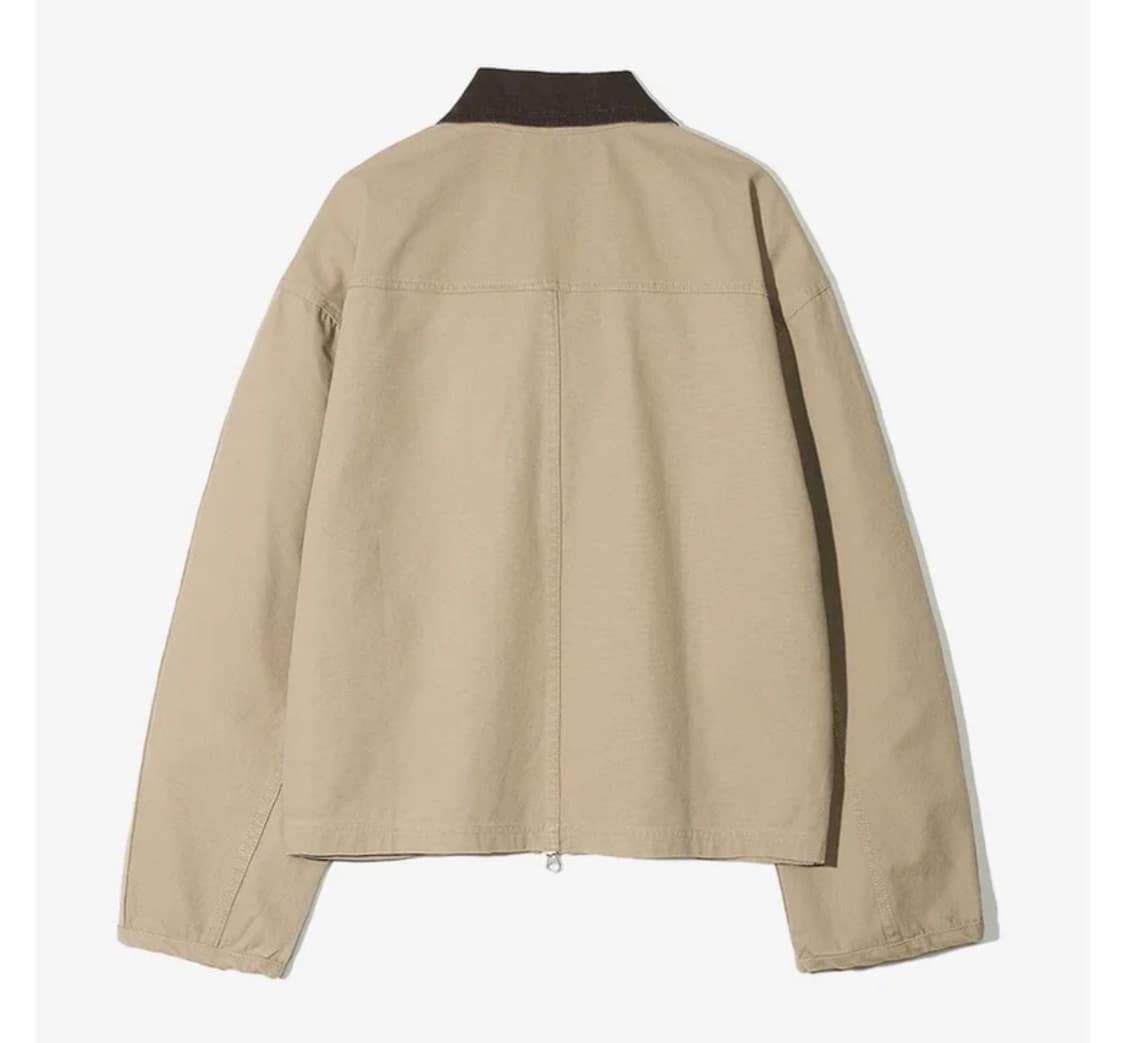 새상품(M)파르티멘토 빈티지 워시드 워크자켓 베이지 상품이미지4