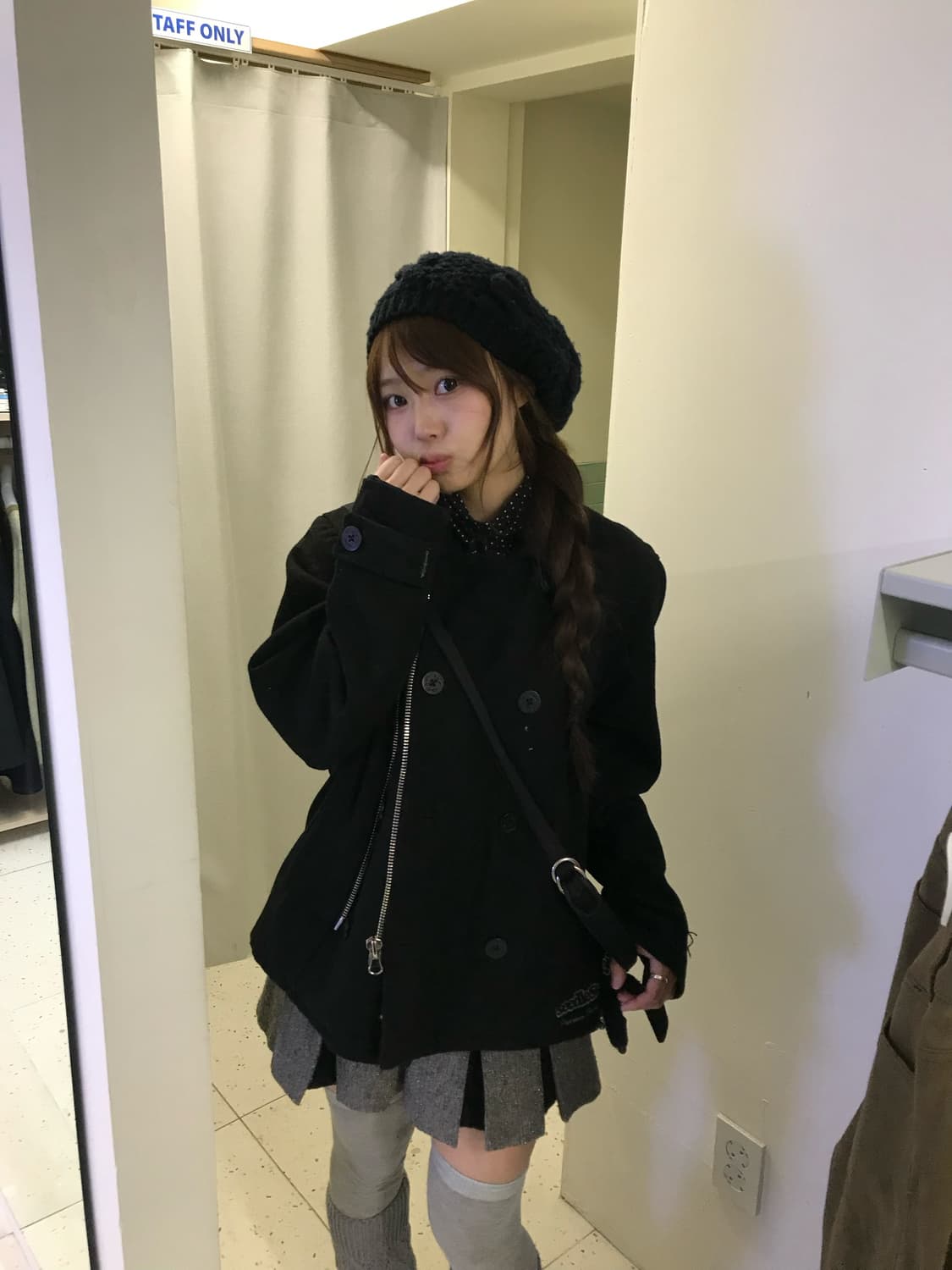 버버리 무채색 니혼진 더블코트 코디세트 상품이미지2