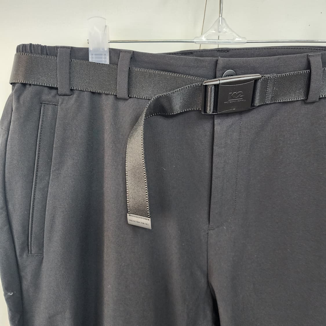 K2 블랙 벨트 바지 남성 상품이미지2