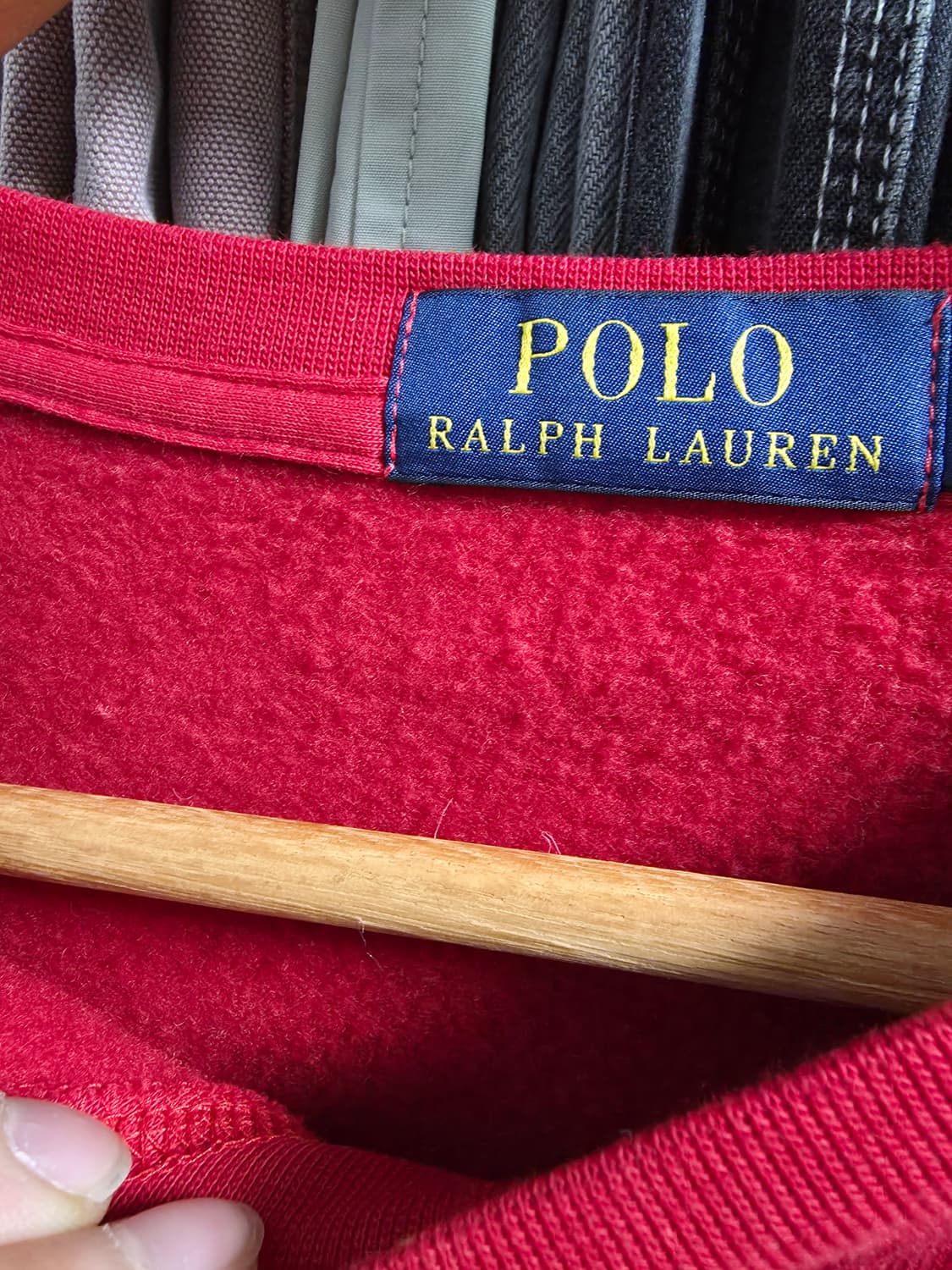 폴로 맨투맨 레드 m (100) 상품이미지3