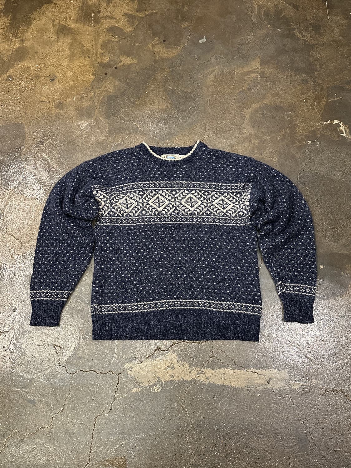 90s USA 패턴 니트 L 상품이미지1