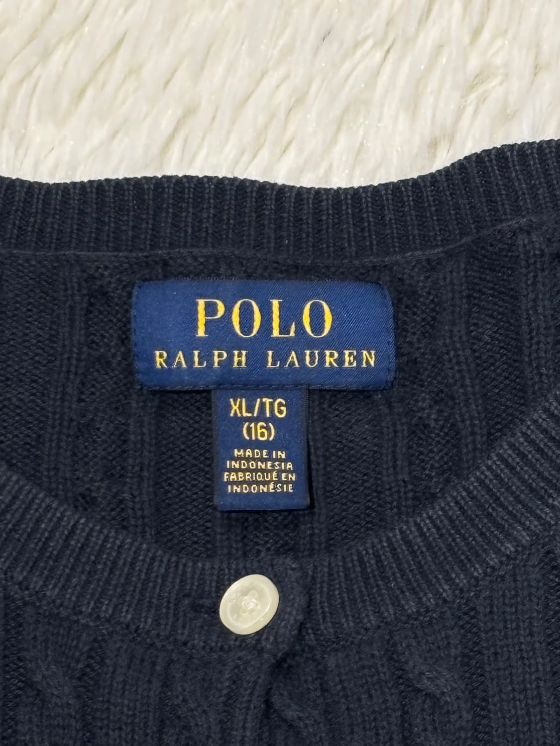 폴로랄프로렌 화이트포니 네이비 케이블 가디건 상품이미지6