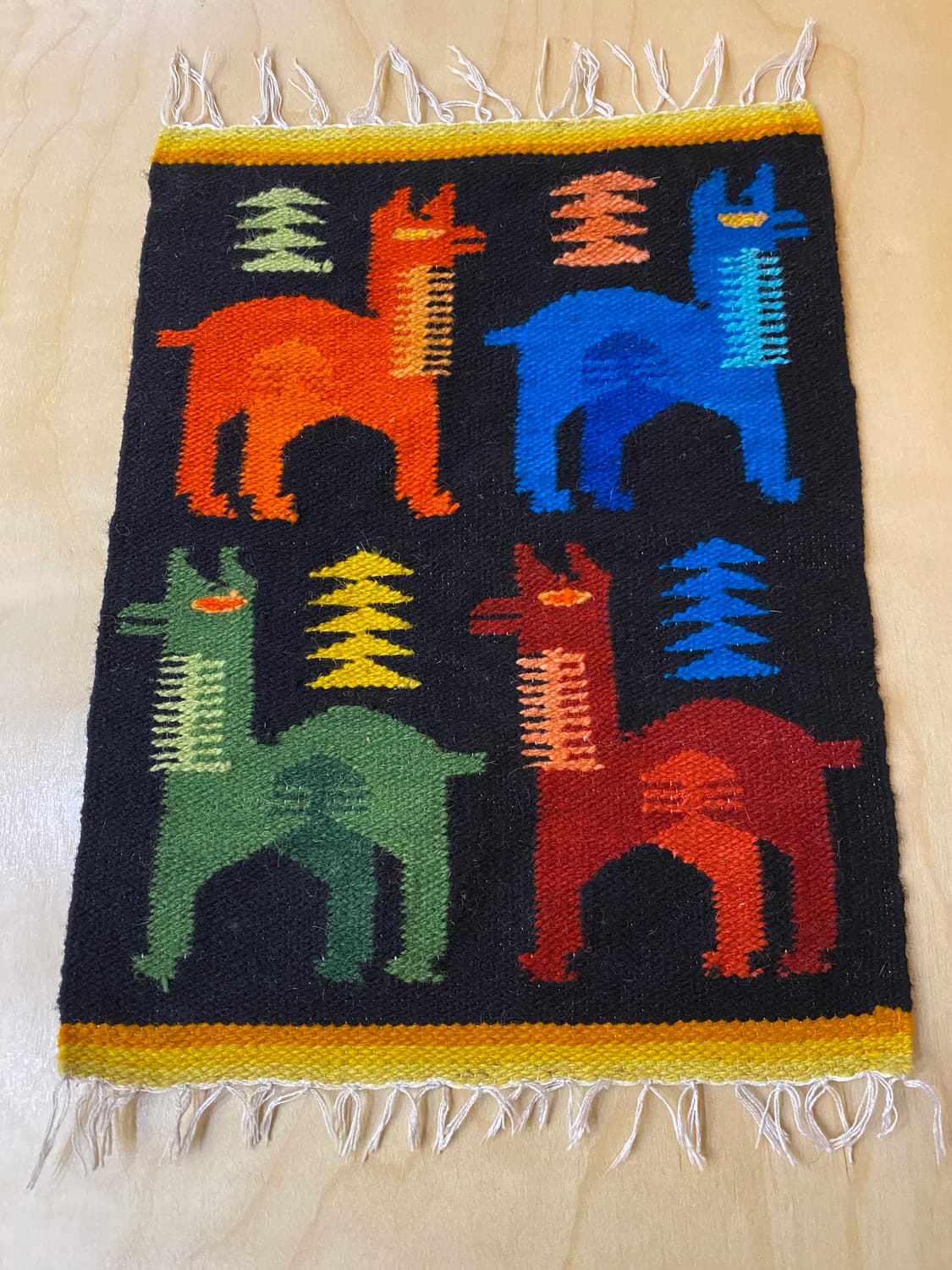 VTG hand made peru llama Rug 핸드메이드 러그 상품이미지2