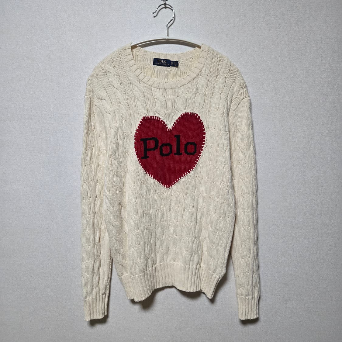 폴로랄프로렌 코튼 케이블 하트로고 니트 / 여성 니트 / 여자 니트  상품이미지1