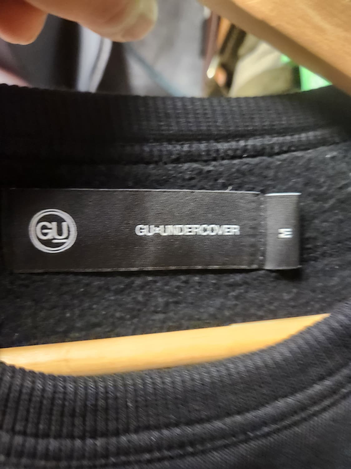 GUx언더커버 더블 테크지퍼 블랙 라운드 맨투맨 M 상품이미지2