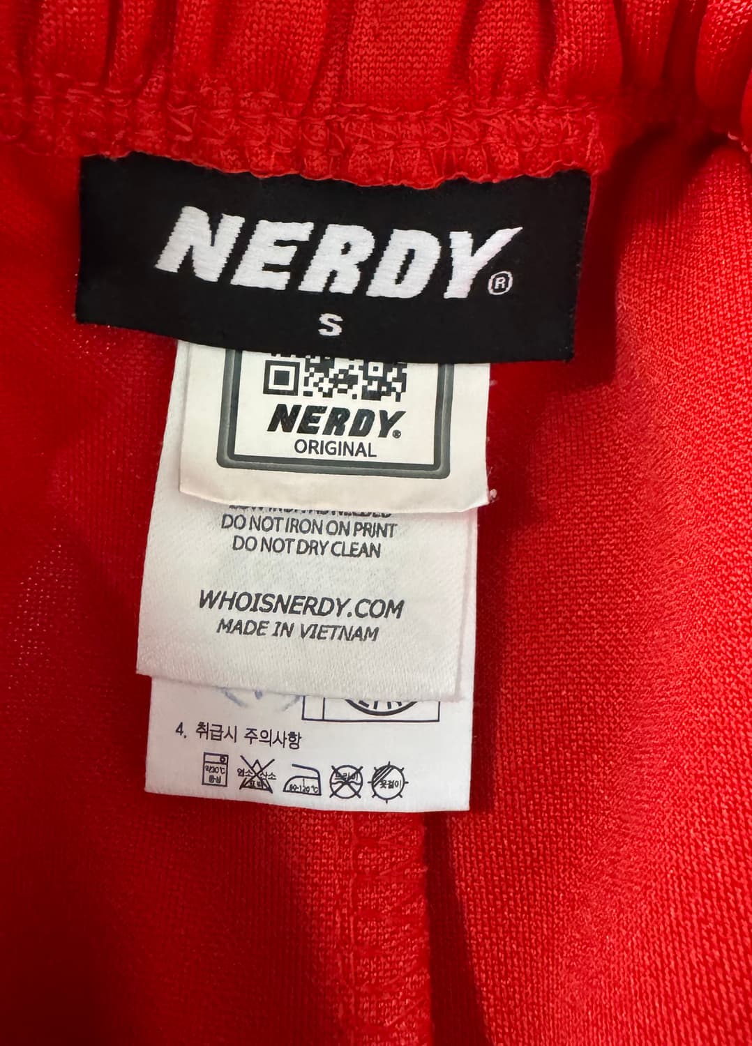 NERDY 널디 정품 트랙쇼츠 레드 S 상품이미지10
