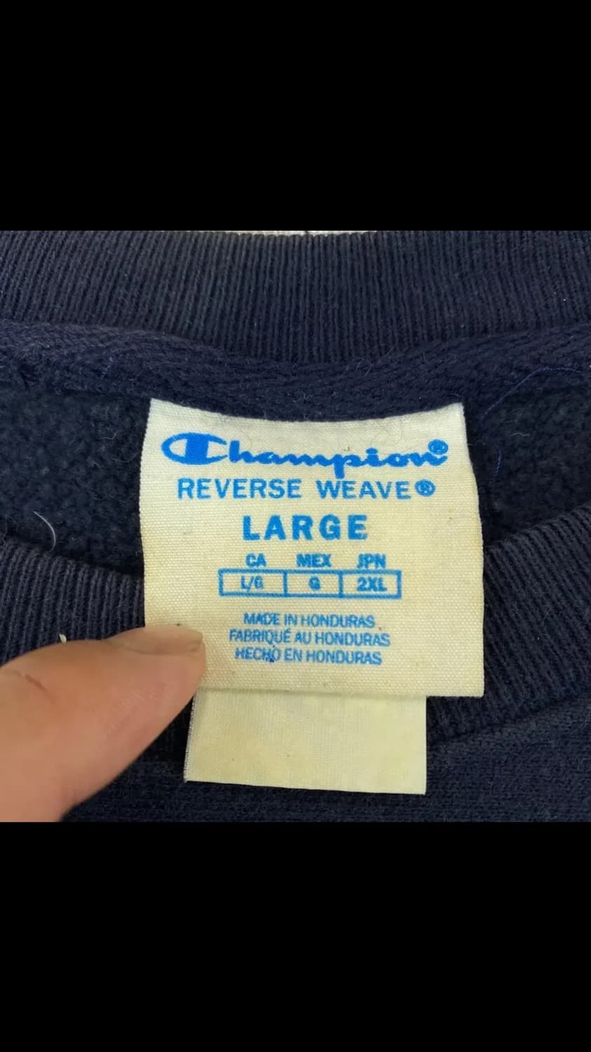 챔피온 리버스위브 로고 네이비 맨투맨 빈티지 상품이미지4
