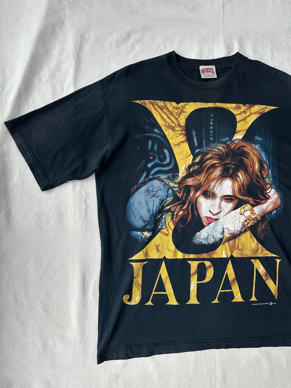 90s X JAPAN 요시키 프린팅 반팔 티셔츠 XL 상품이미지2
