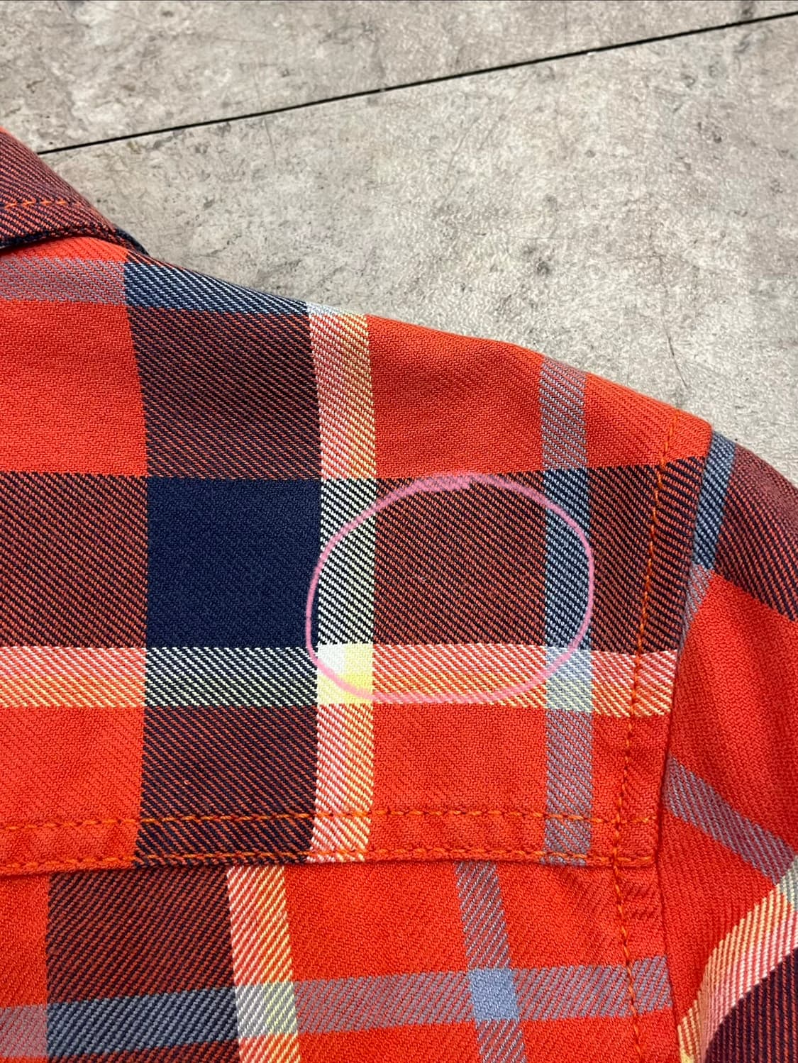 타미힐피거 버튼 체크 셔츠 레드 M #csz3279 상품이미지8