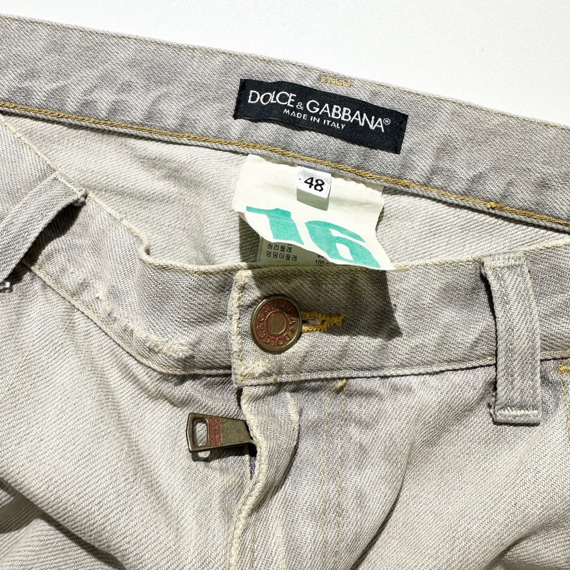 (매장판) 돌체 앤 가바나 메탈 플레이트 디스트레스드 데님 팬츠 상품이미지5