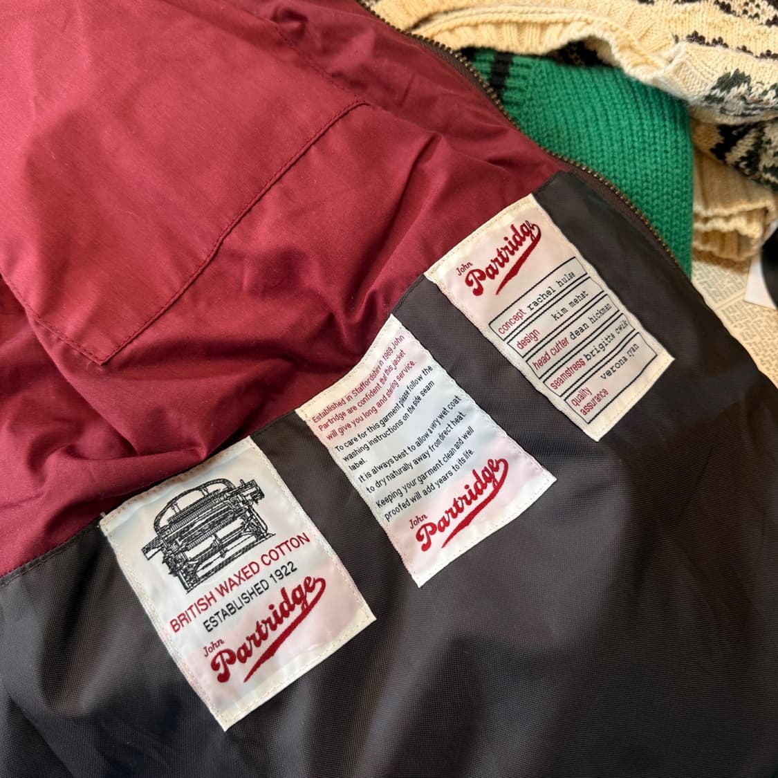 존 파트리치 왁스드 자켓 잉글랜드 영국 생산 S M 상품이미지9