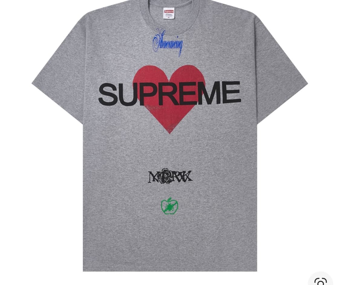 슈프림 어나운싱 헤더그레이 티셔츠 상품이미지1