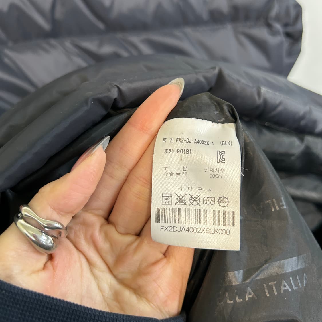 휠라 구스다운 롱패딩 90 남녀공용 상품이미지4