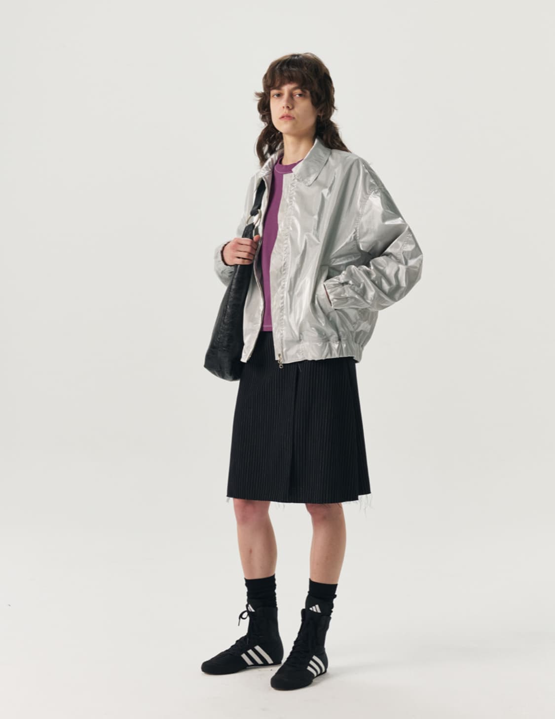 아유서울 실버 블루종 자켓 상품이미지1