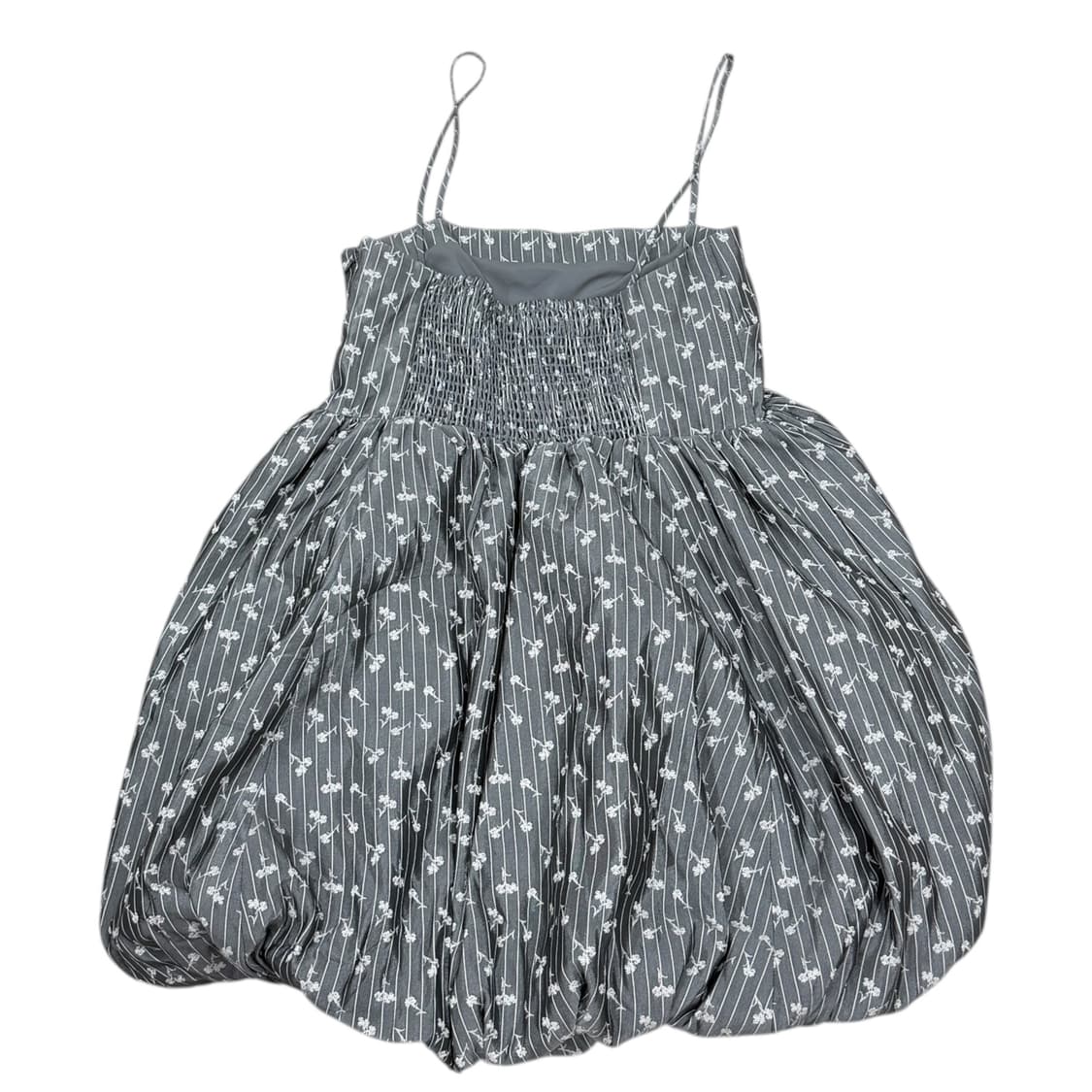 GANNI 가니 아세테이트 자카드 스트랩 미니 드레스 원피스 그레이 상품이미지3