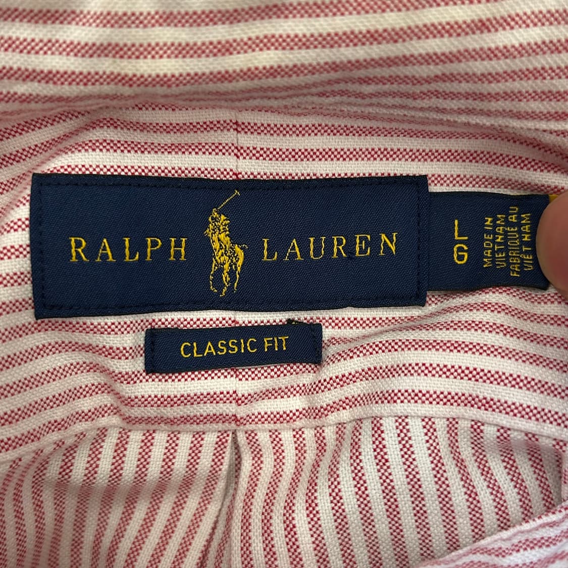 Polo Ralph Lauren 클래식핏 핑크 스트라이프 셔츠 상품이미지3