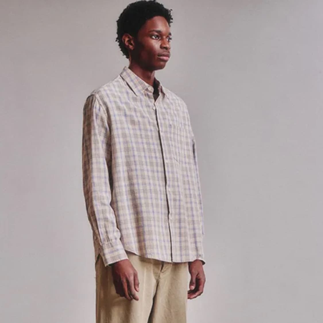 아트이프액츠 French Check Shirt_Cliff/Blue L 상품이미지3