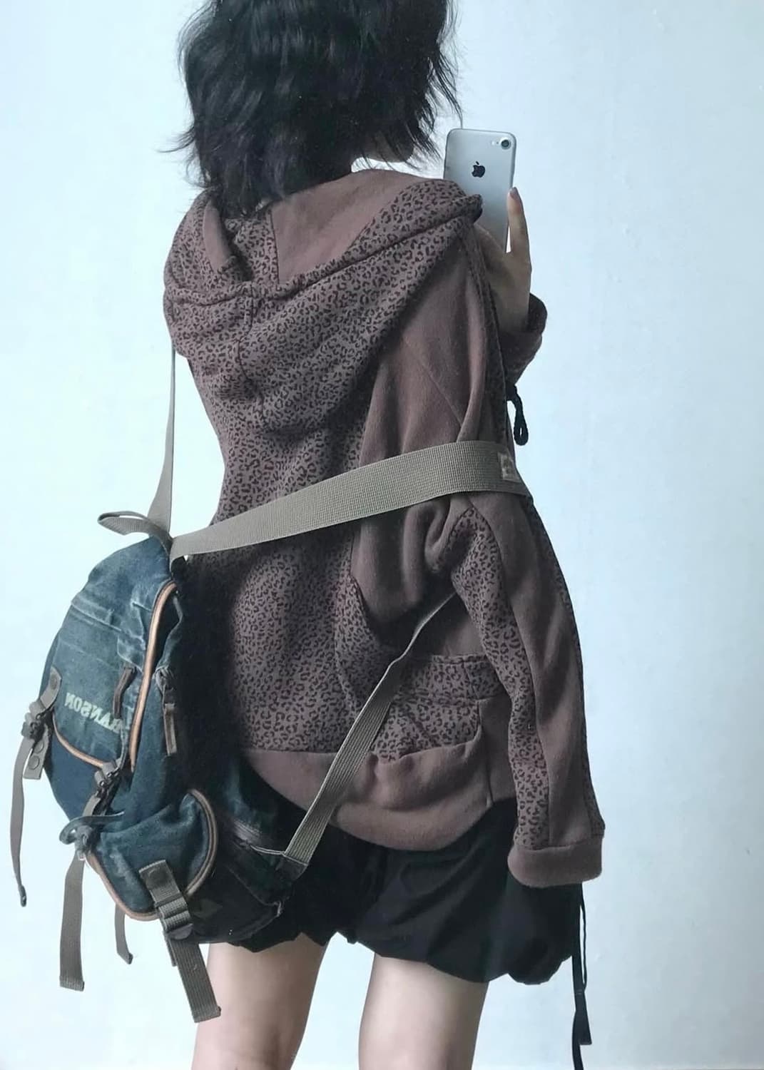 빈티지 호피 후드집업 상품이미지4