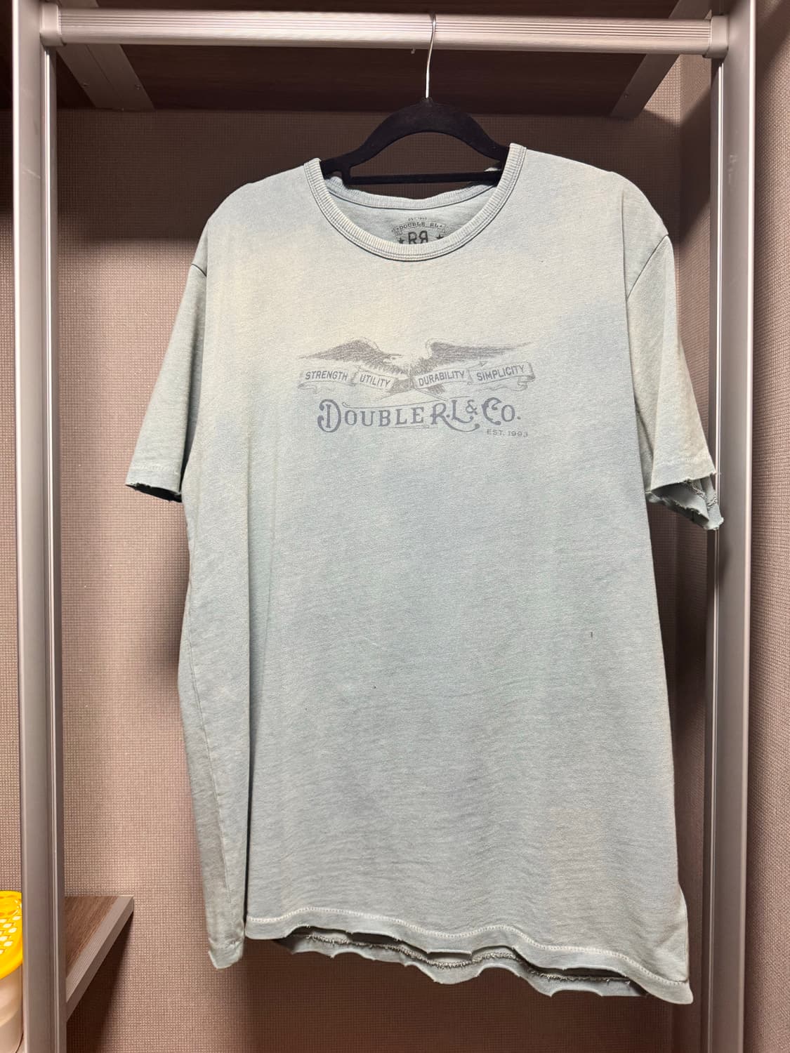 RRL 더블알엘 디스트레스트 저지 그래픽 티셔츠 L사이즈 상품이미지1