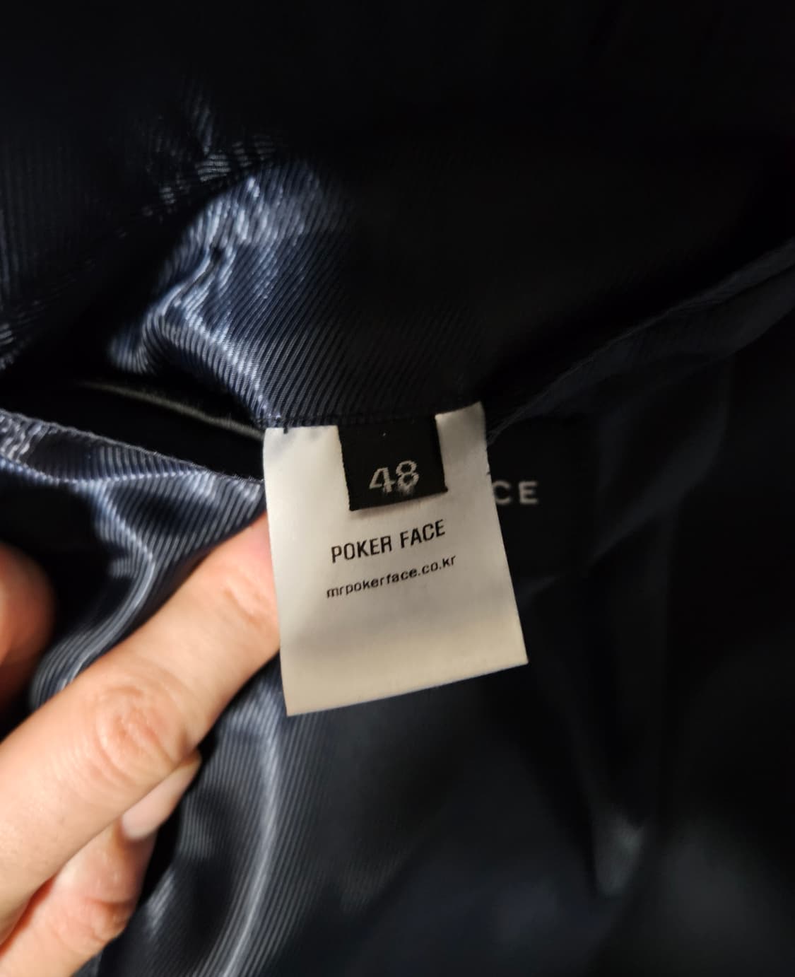 포커페이스 롱블레이저 싱글코트 48 다크네이비 상품이미지5