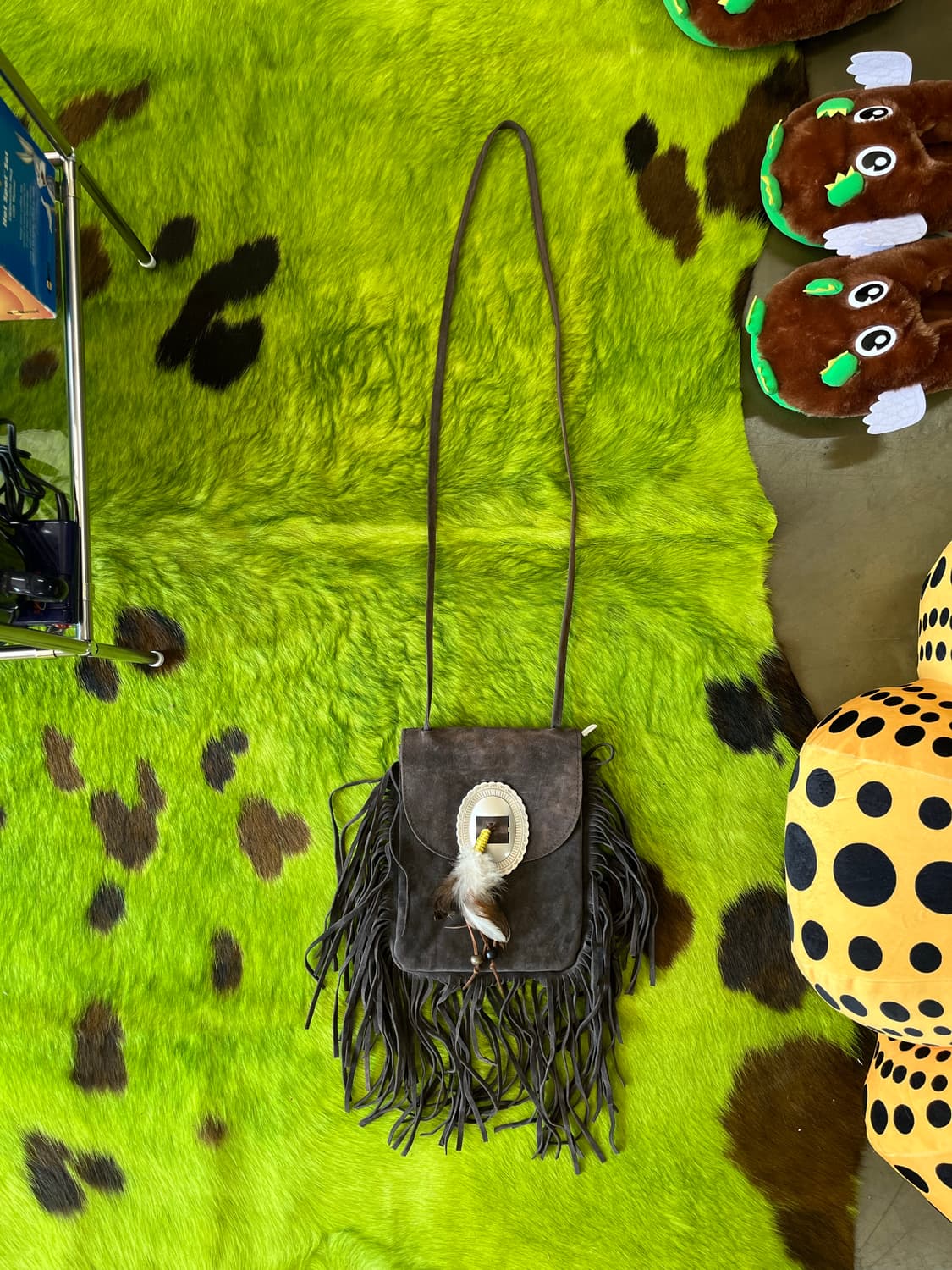 Western Vintage Real Leather Fringe Bag 상품이미지3