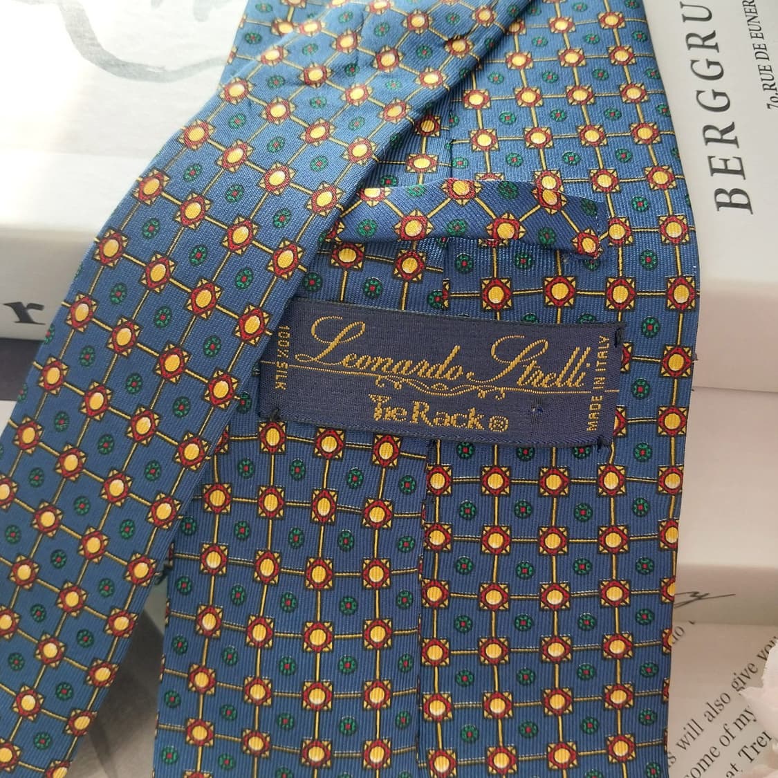 레오나르도 스트렐리 실크 블루 넥타이 9.8cm A+등급 K1283
 상품이미지6