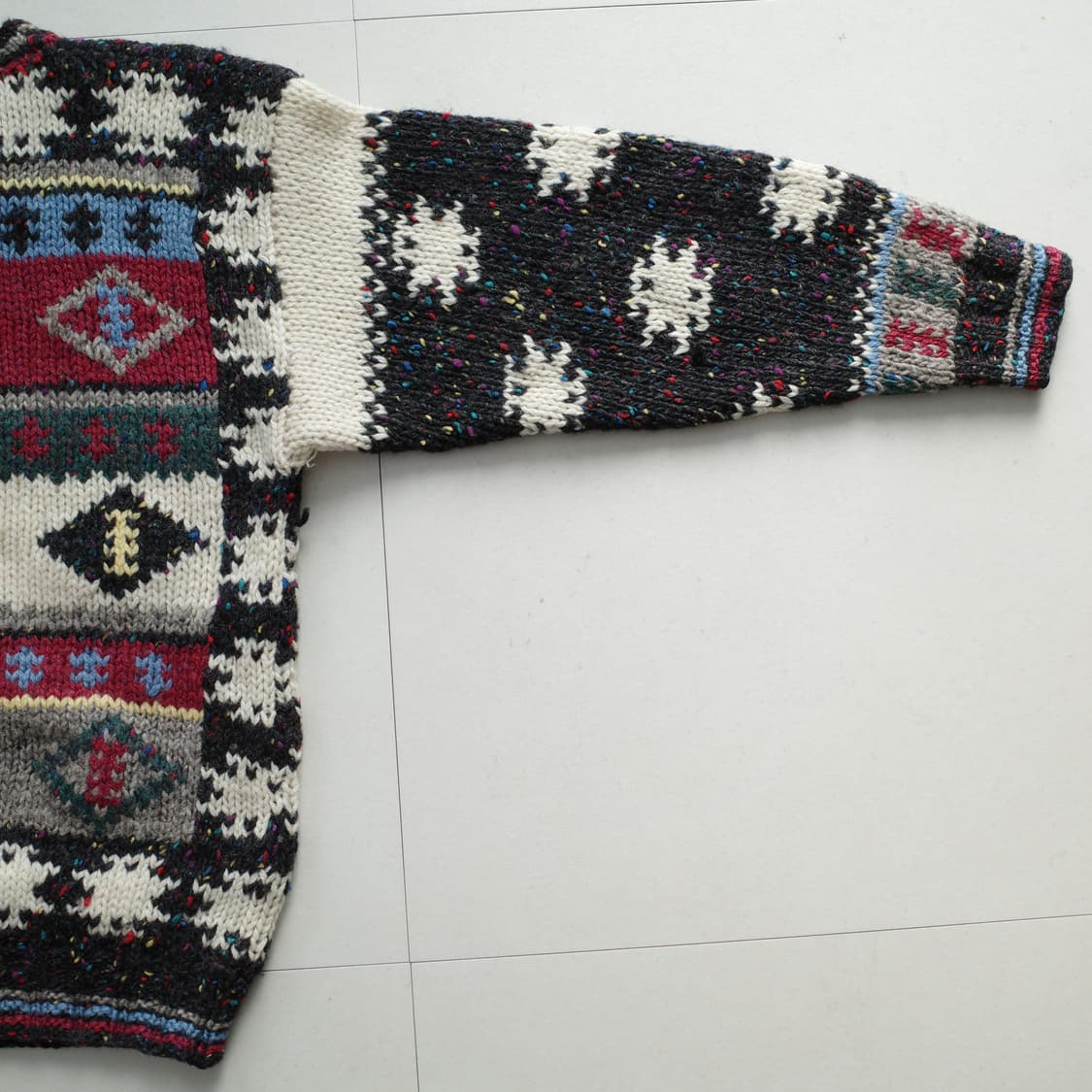 울리치 에스닉/지오메트릭 패턴 100% 울 니트 스웨터 상품이미지8