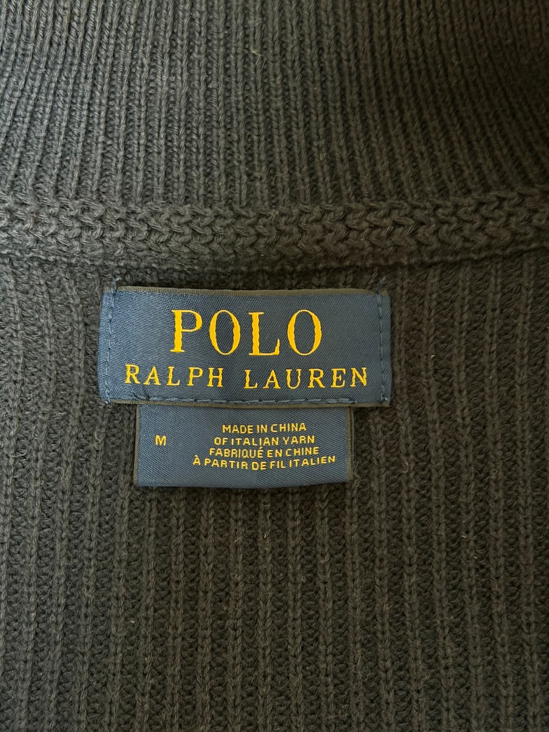 (M)폴로 네이비 니트 풀집업 (새상품급) 상품이미지5