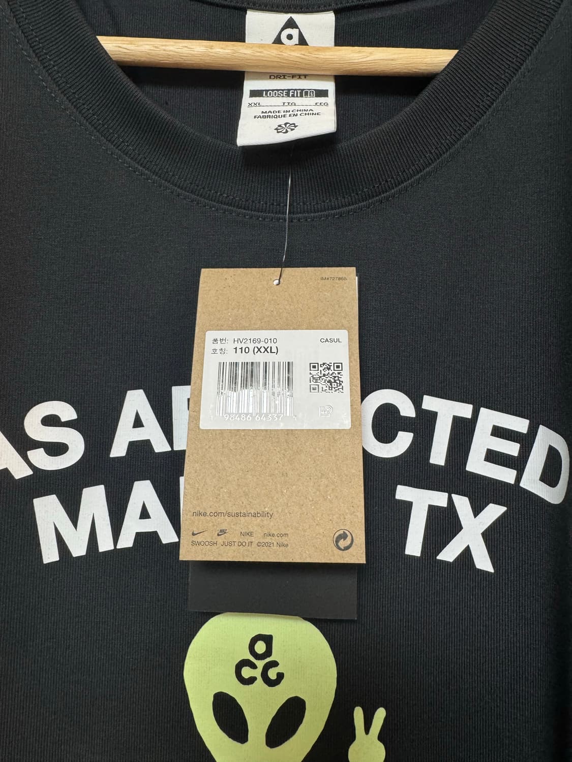 나이키 acg 드라이핏 반팔티 2xl 블랙 새상품 상품이미지2