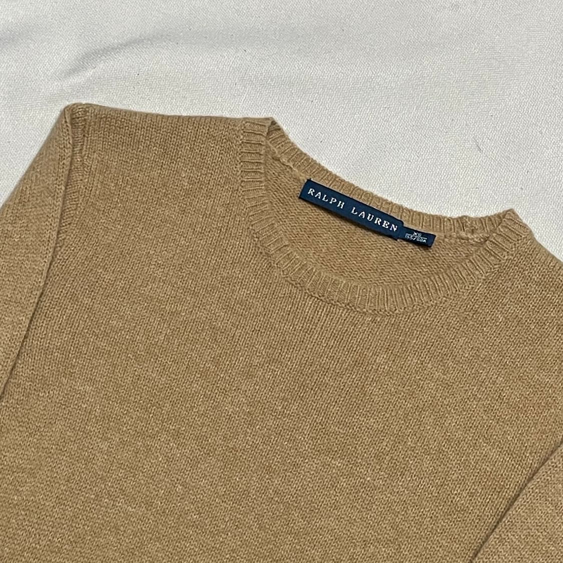 XS 폴로랄프로렌 울 캐시미어 베이지 니트 롱 원피스 상품이미지1