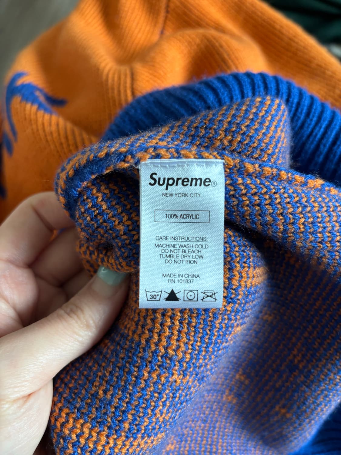 정품) 슈프림 수프림 supreme 뉴욕 스웨터 XL 상품이미지4
