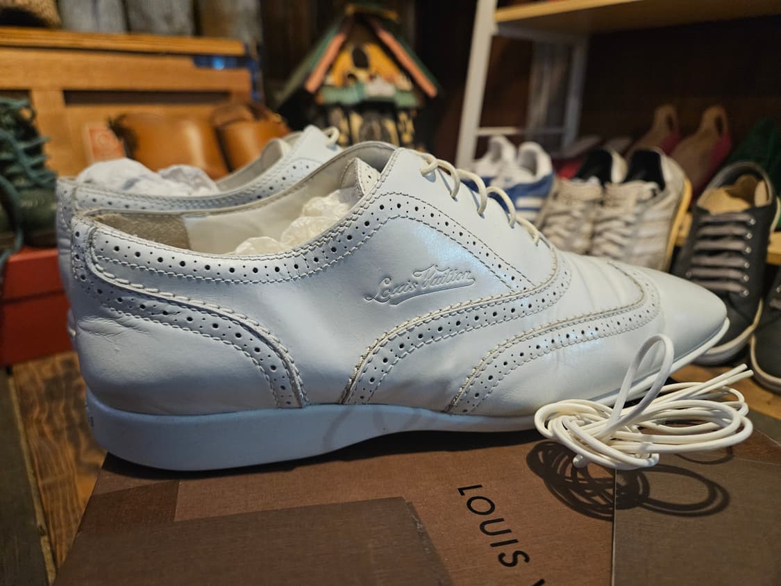 루이비통 LV 남성 화이트 가죽 슈즈 / 클래식 레어 / 정품 풀구성
 상품이미지8