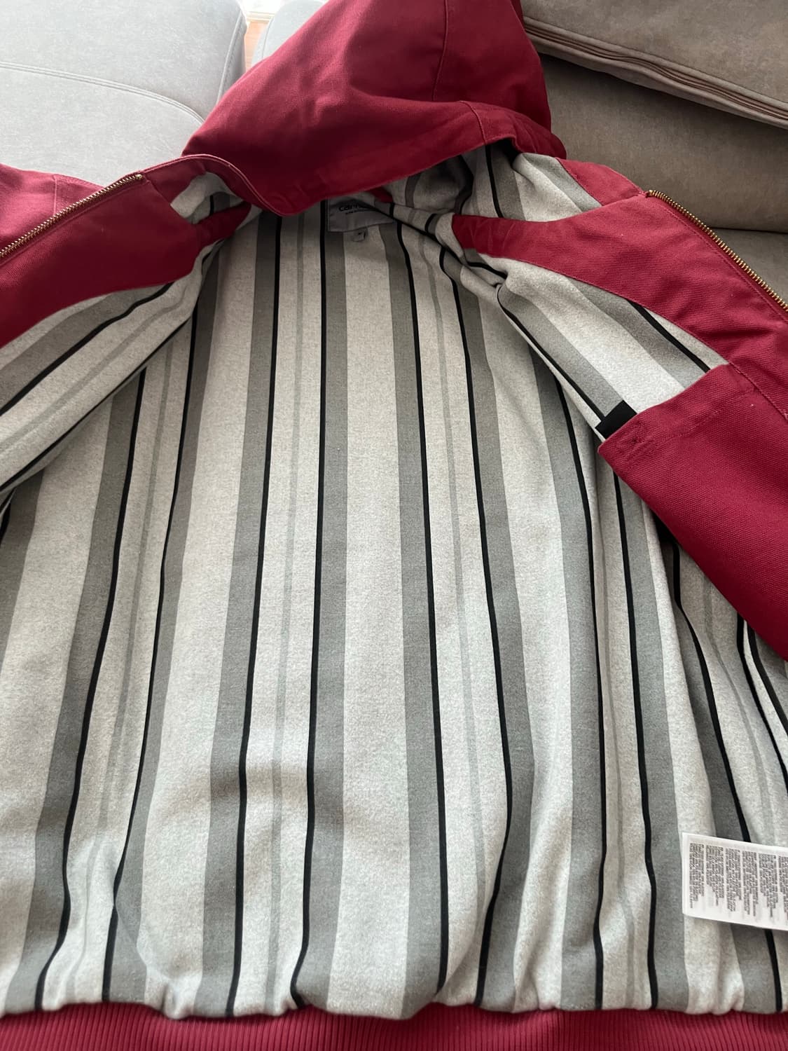 칼하트x아이앱 스튜디오 og 액티브 자켓 어스레드 컬러 상품이미지6