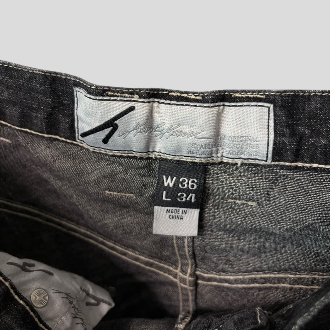 (36)칼카니 블랙 데님 팬츠 상품이미지3