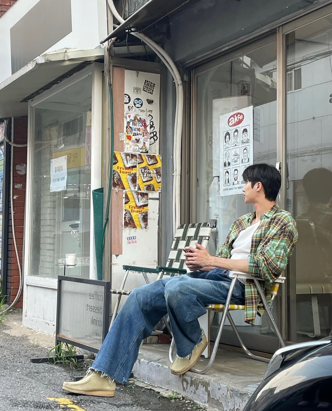R13 포켓 체크셔츠 변우석 착용 m 상품이미지5