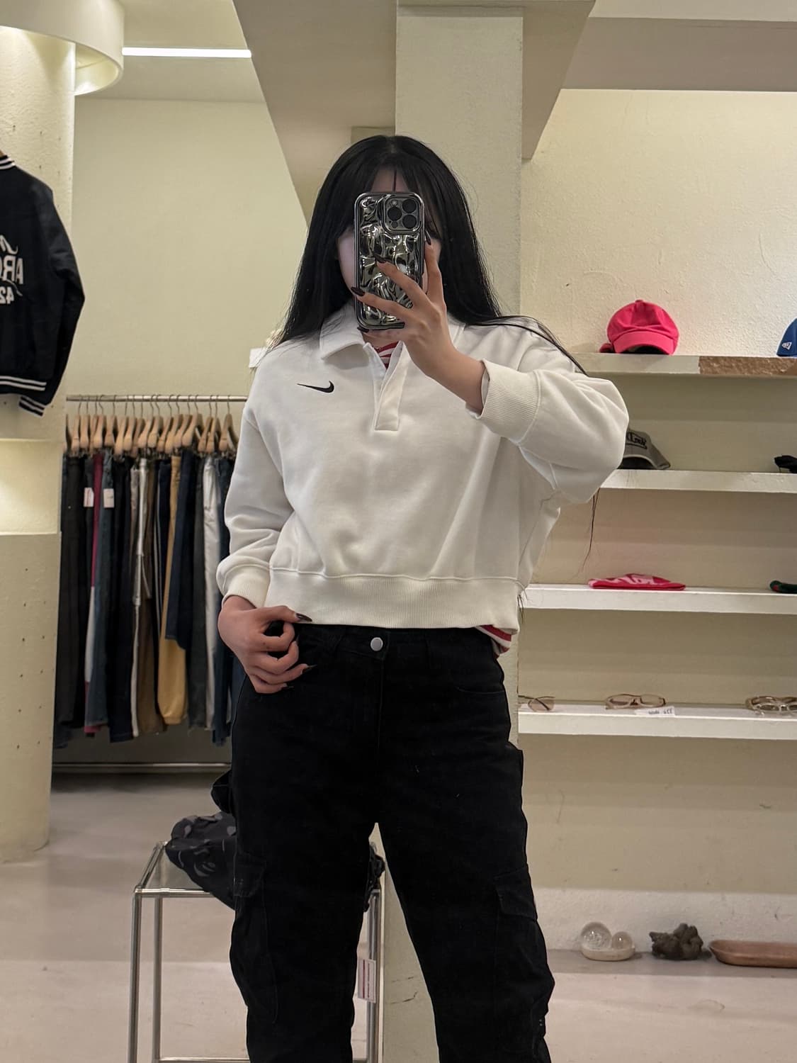 나이키 하프집업 크롭 맨투맨 U1625 상품이미지1