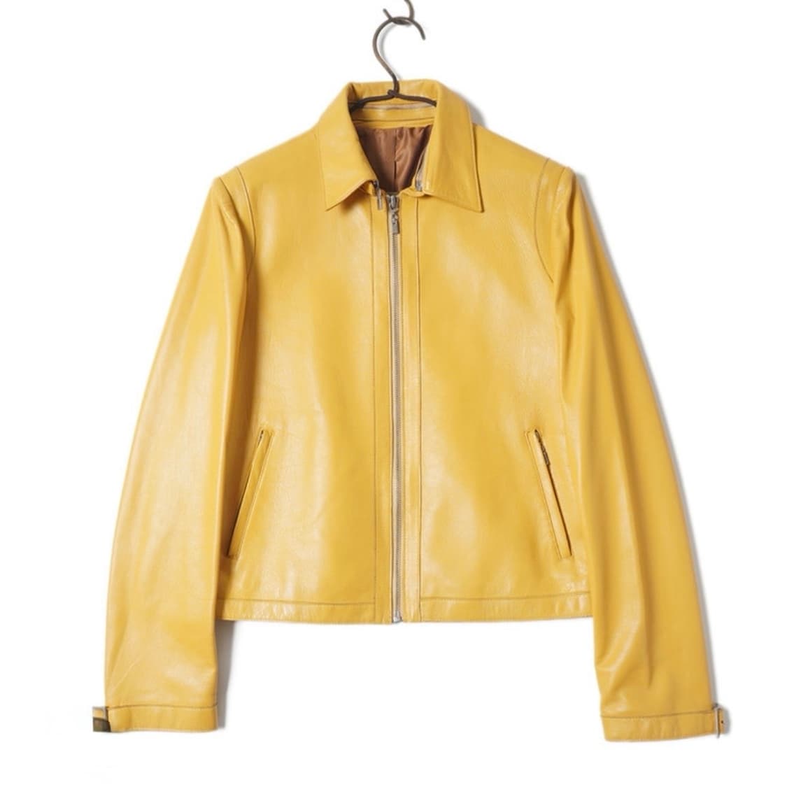 옐로우 램스킨 레더 자켓 상품이미지1