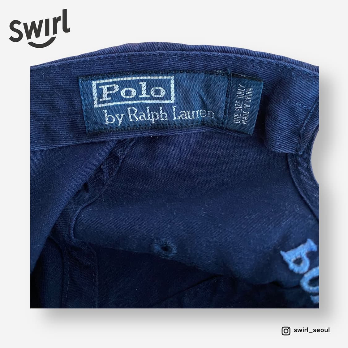 🌊Polo pony logo Navy ball cap 상품이미지7