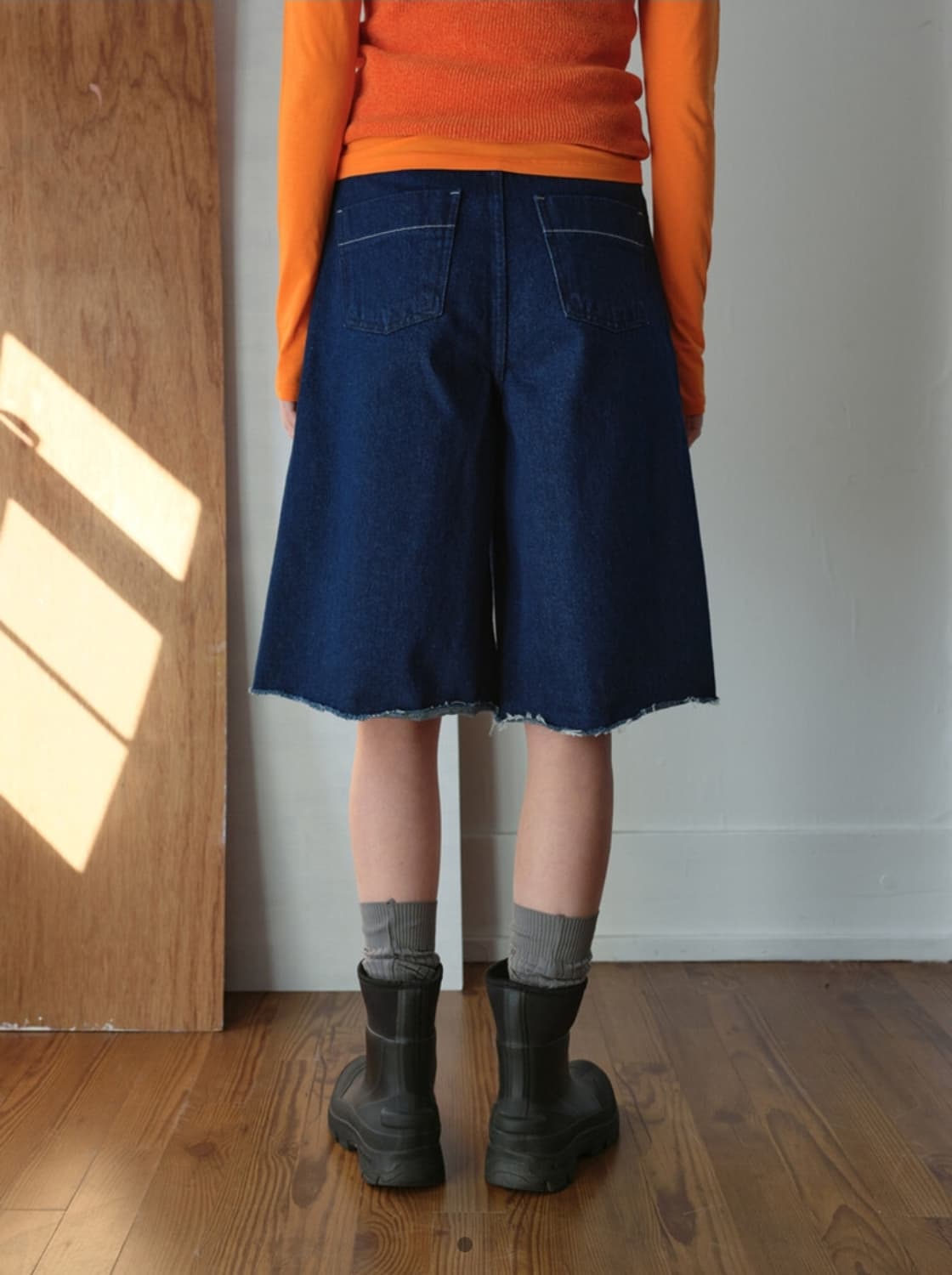 아옵트 버뮤다 s WIDE LONG BERMUDAS JEANS 인디고 상품이미지2