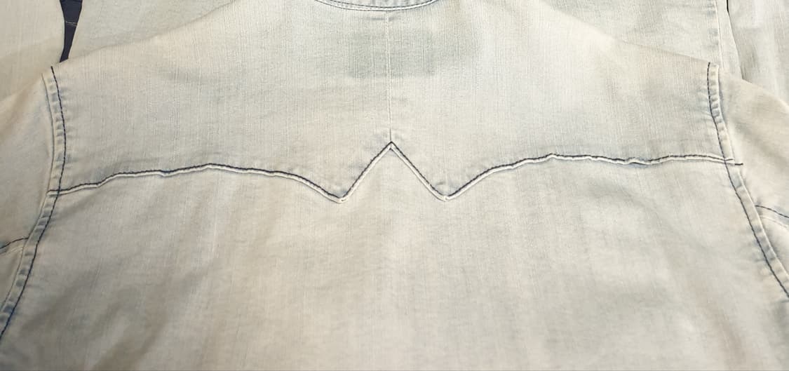 (단종매물) 버커루 빈티지 웨스턴 워싱 데님셔츠 라이트인디고 (L) 상품이미지4