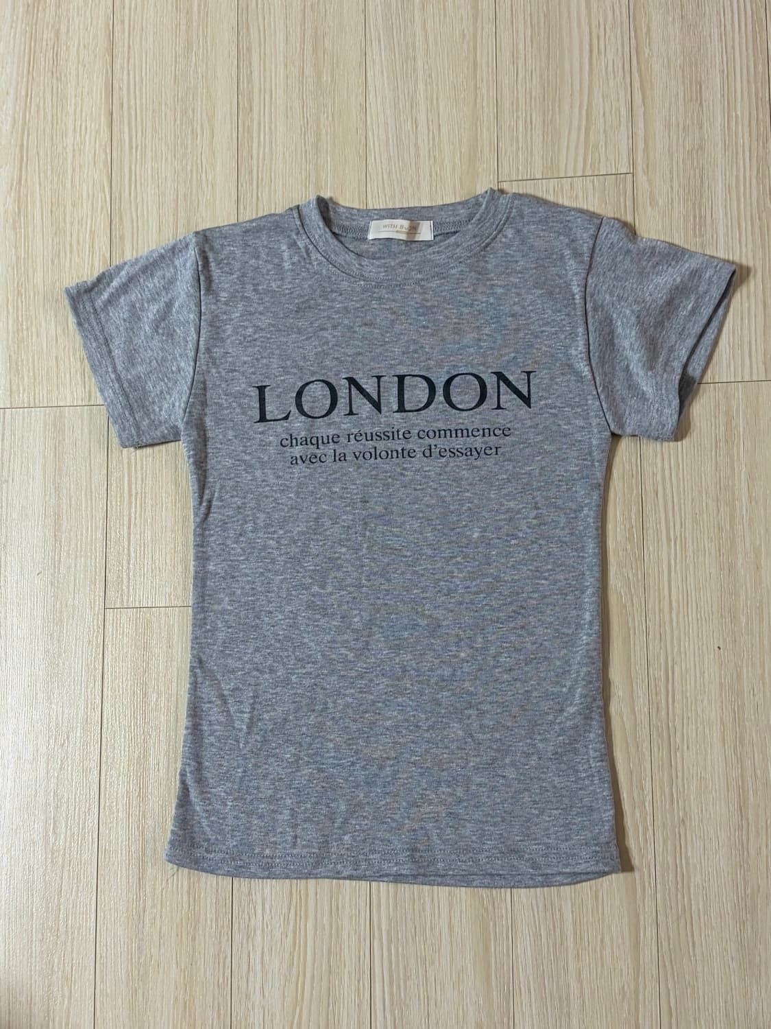 그레이 레터링 반팔티 상품이미지1