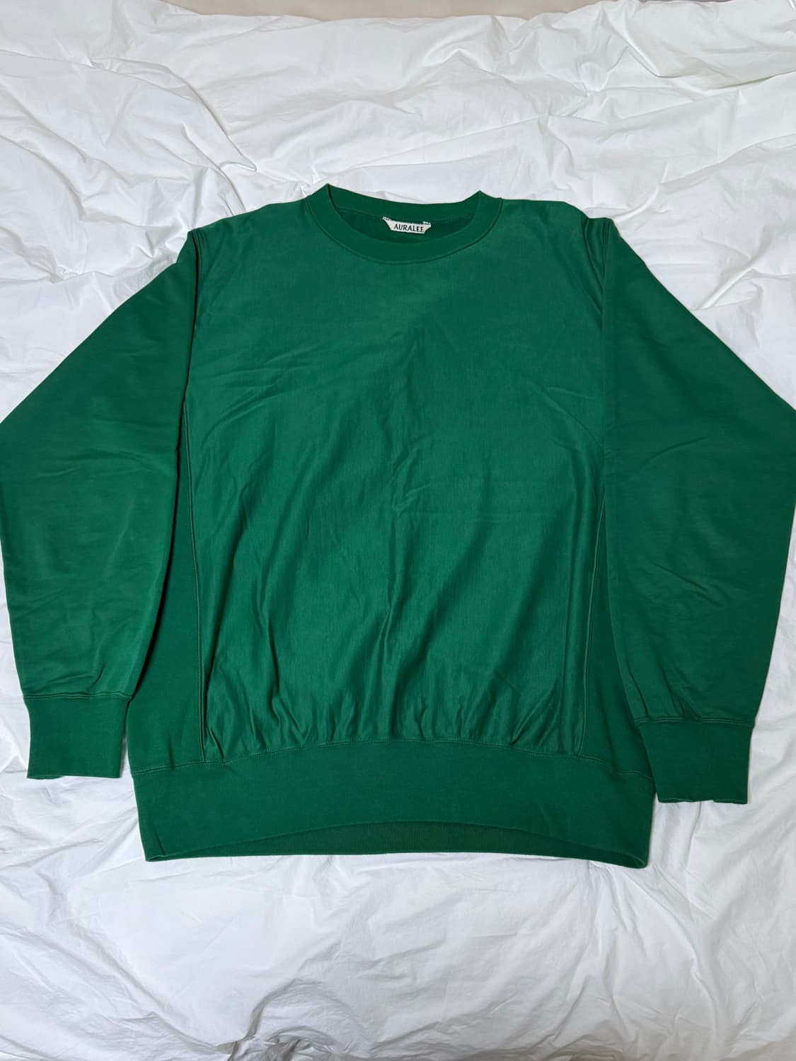 [4] 23aw 오라리 엘라스틱 하이 게이지 스웻 그린 컬러 상품이미지2